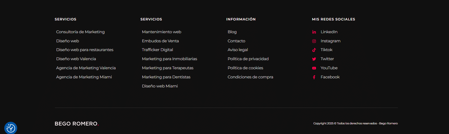 Ejemplo de Footer (Bego Romero)